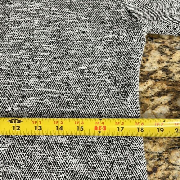 IRO Birnie Black And White Tweed Fringe Trim 3/4 Sleeve Dress Size 8 - Picture 7 of 10